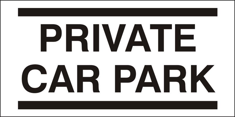 Private Car Park Sign – Rigid Plastic