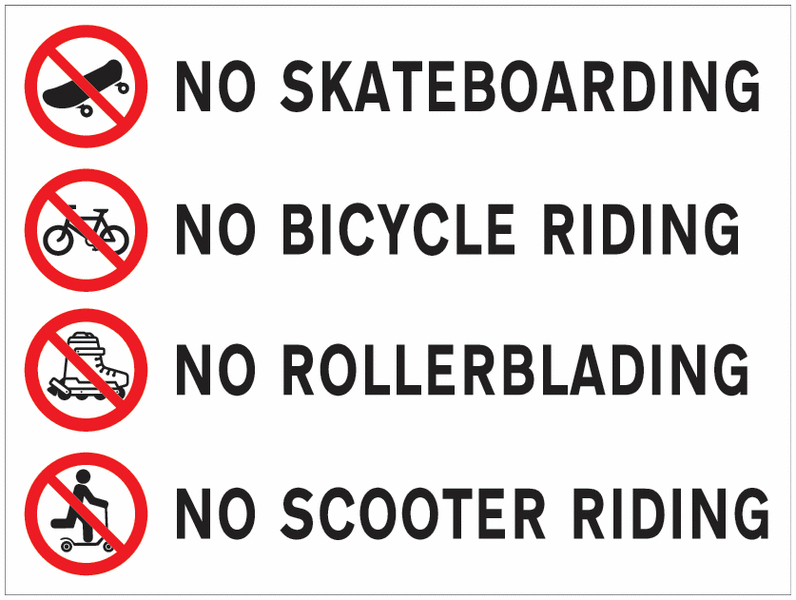 Prohibited Acts Sign for Car Parks
