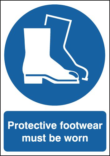 Protective Footwear Must Be Worn Sign