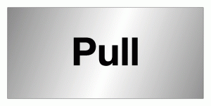 Pull Aluminium & Brass Door Signs
