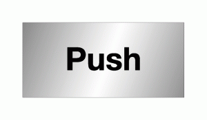 Push Aluminium & Brass Door Signs