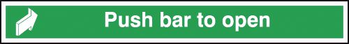 Push Bar To Open Sign