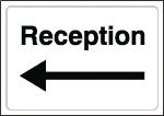 Reception (Arrow Left) Sign