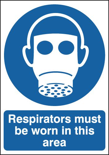 Respirators Must Be Worn In This Area Sign