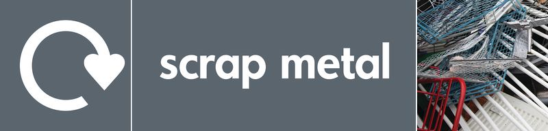 Scrap Metal – WRAP Metal Waste Recycling Pictorial Signs