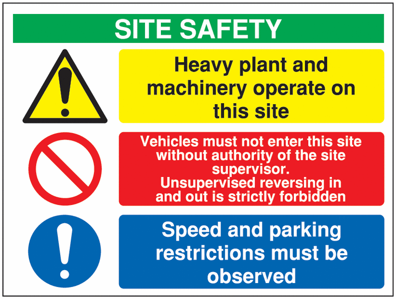 Site Safety Signs – Heavy Plant and Machinery Operate
