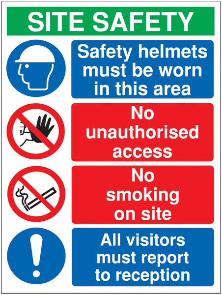 Site Safety Signs – Safety Helmets Must Be Worn