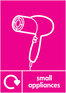 Small Appliances (Hair Dryer) WRAP Recycling Signs