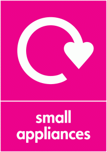 Small Appliances (Recycle Symbol) WRAP Recycling Sign