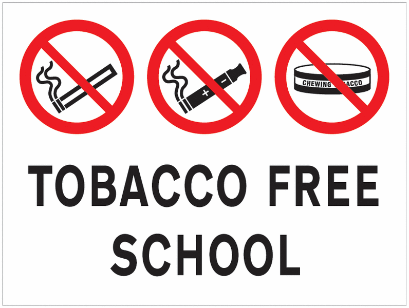 Tobacco Free School Sign