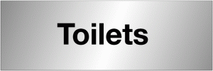 Toilets Sign – Aluminium & Brass