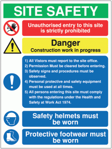 Unauthorised Entry To This Site… Site Safety Signs