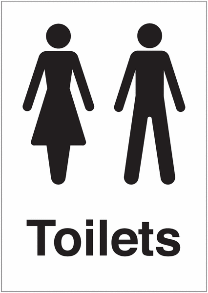 Unisex Toilets Sign