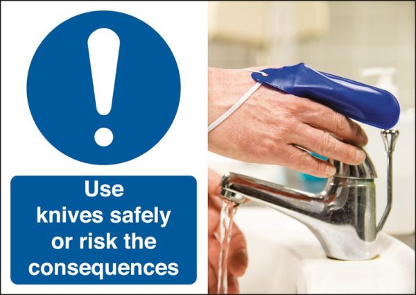 Use Your Knives Safely Consequence Safety Signs
