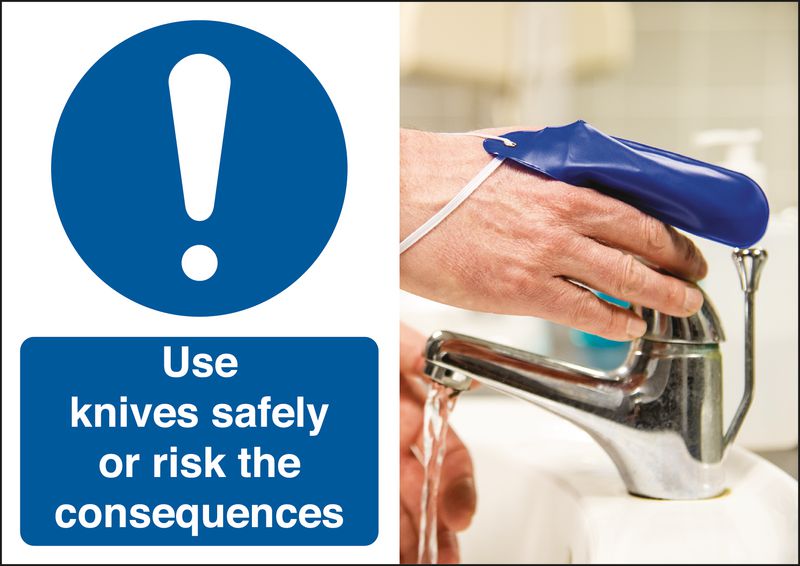 Use Your Knives Safely Consequence Safety Signs