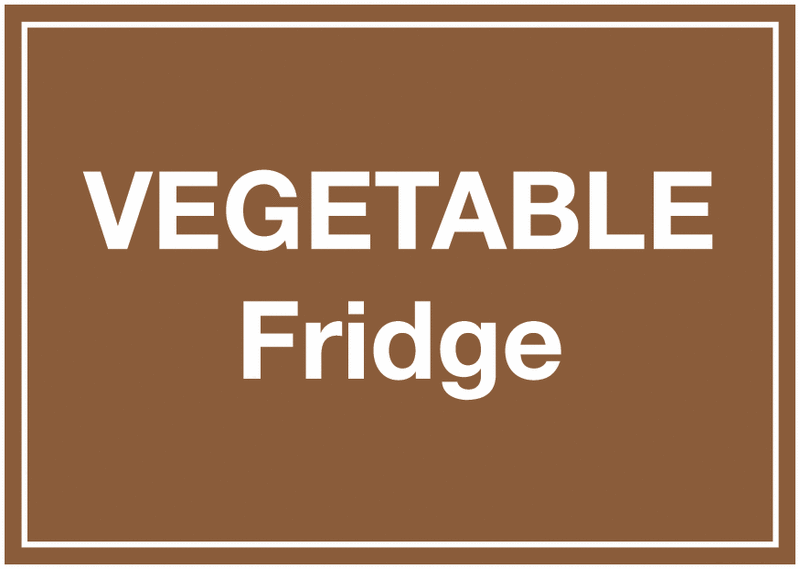 Vegetable Fridge Sign