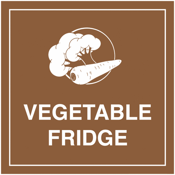 Vegetable Fridge Sign with Symbol