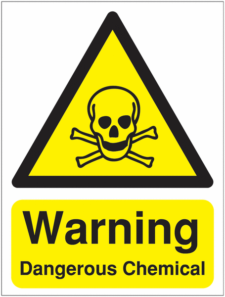 Warning Dangerous Chemicals Reflective Signs