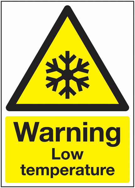 Warning Low Temperatures Sign