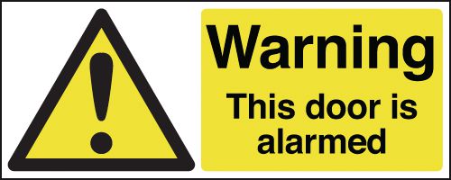 Warning This Door Is Alarmed Sign