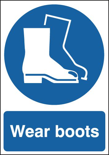 Wear Boots Sign