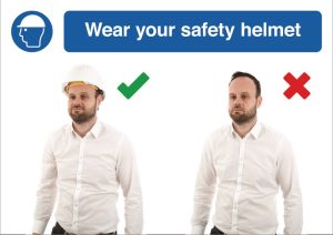 Wear Safety Helmet Do & Don’t Visual Signs